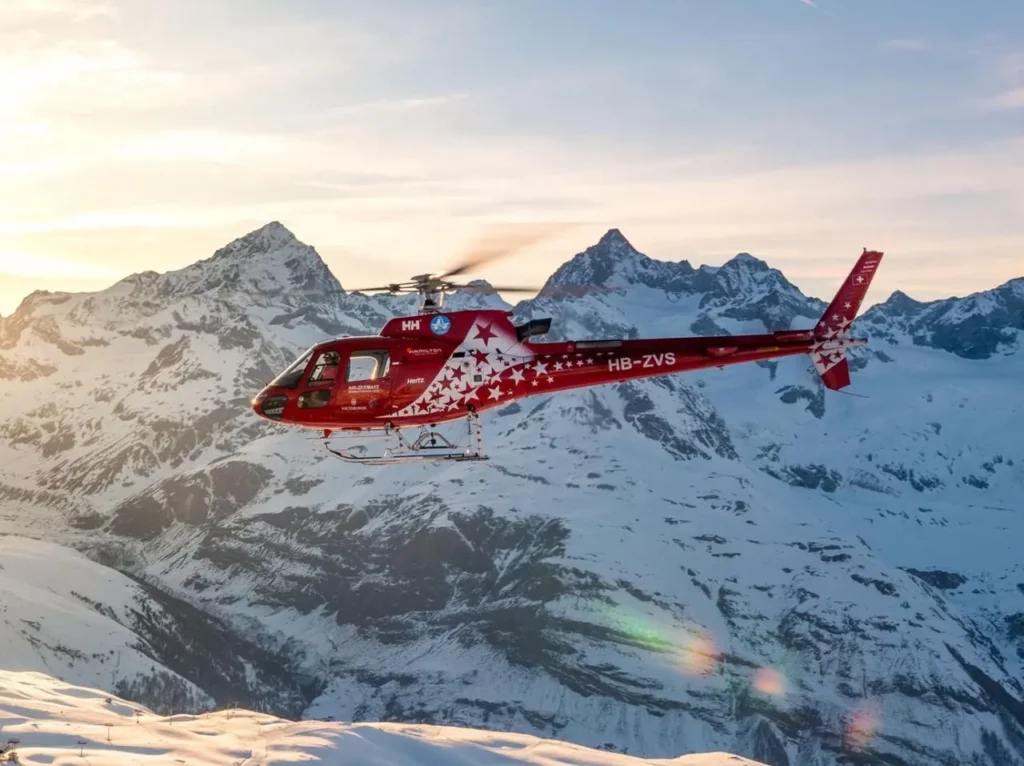 Services helikopter rundflug zermatt rundflug berge skiurlaub