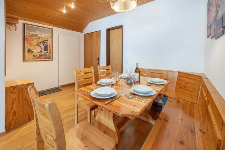Essbereich im Apartment Cervin in Zermatt