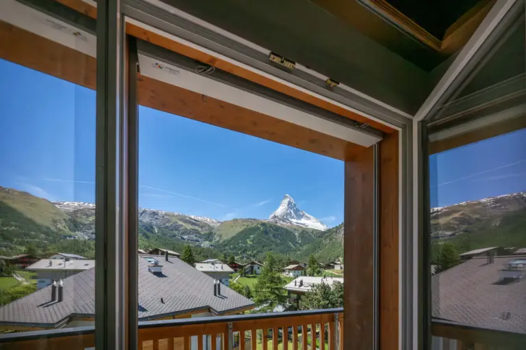 Blick auf das Matterhorn aus dem Apartment Cervin