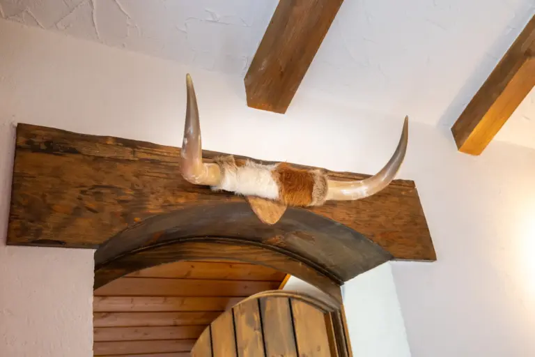 Rustikaler Holzbogen im Eingangsbereich des Hauses Zayetta in Zermatt
