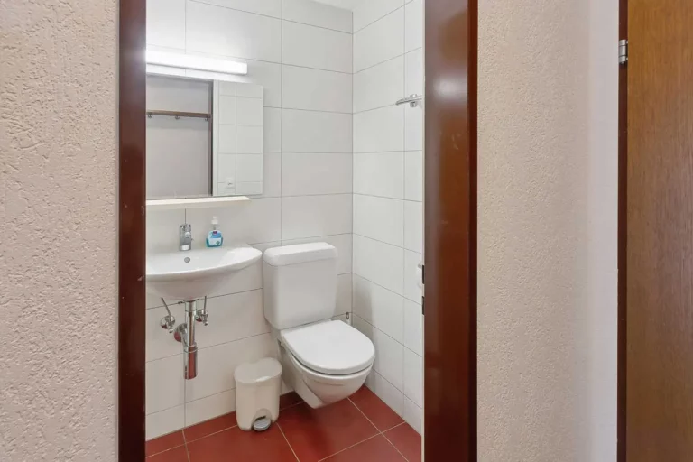 a bathroom with a sink and toilet